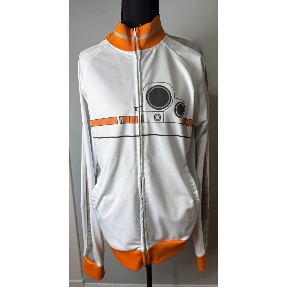 STARS WARS BB-8 Track Jacket Men's Med Disney ThinkGeek‎ White Full Zip